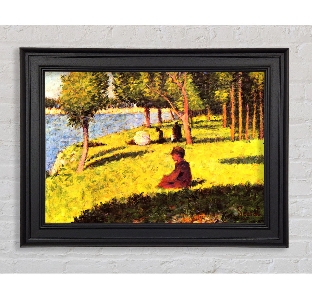 Seurat Sitzende Figur Gerahmter Druck