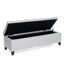 Bouton de rangement avec piqûre en losange v2 en tissu gris, pieds amovibles, l 51 po x P 17,5 po H 17 po pour le sous-sol - banc en tissu, siège de cave à vin-1210520511