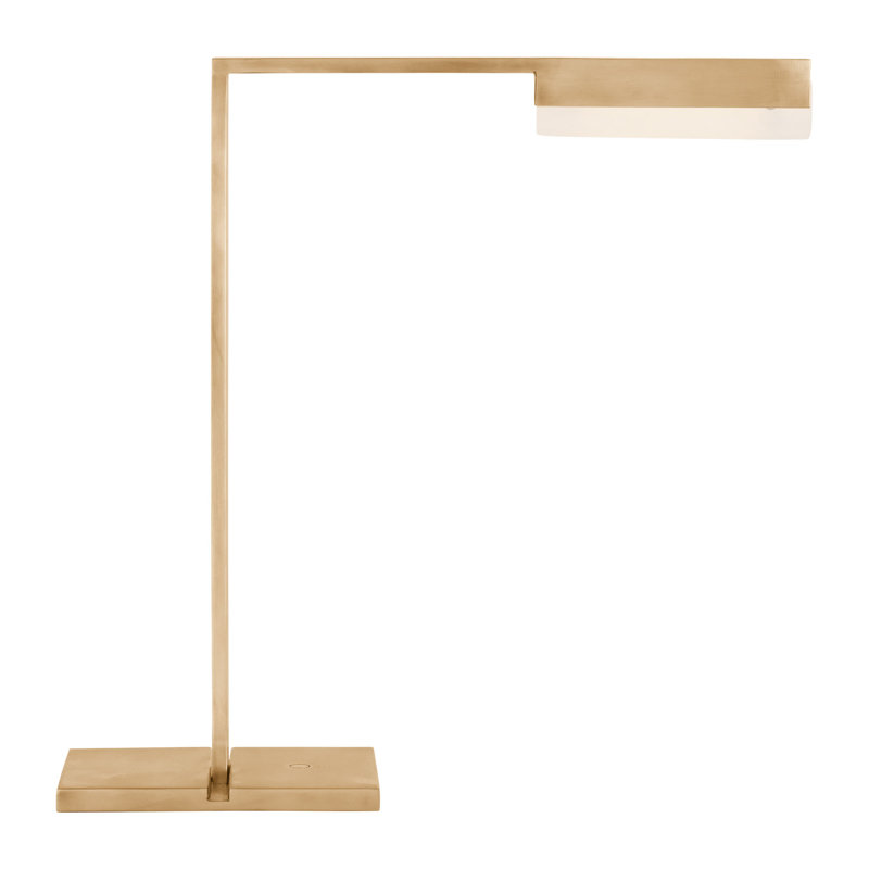 Linea Standard Lamp, Hand Rubbed Antique Brass
