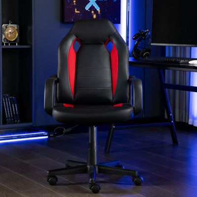 Ergonomic Faux Leather Swiveling PC & Racing Game Chair by Inbox Zero