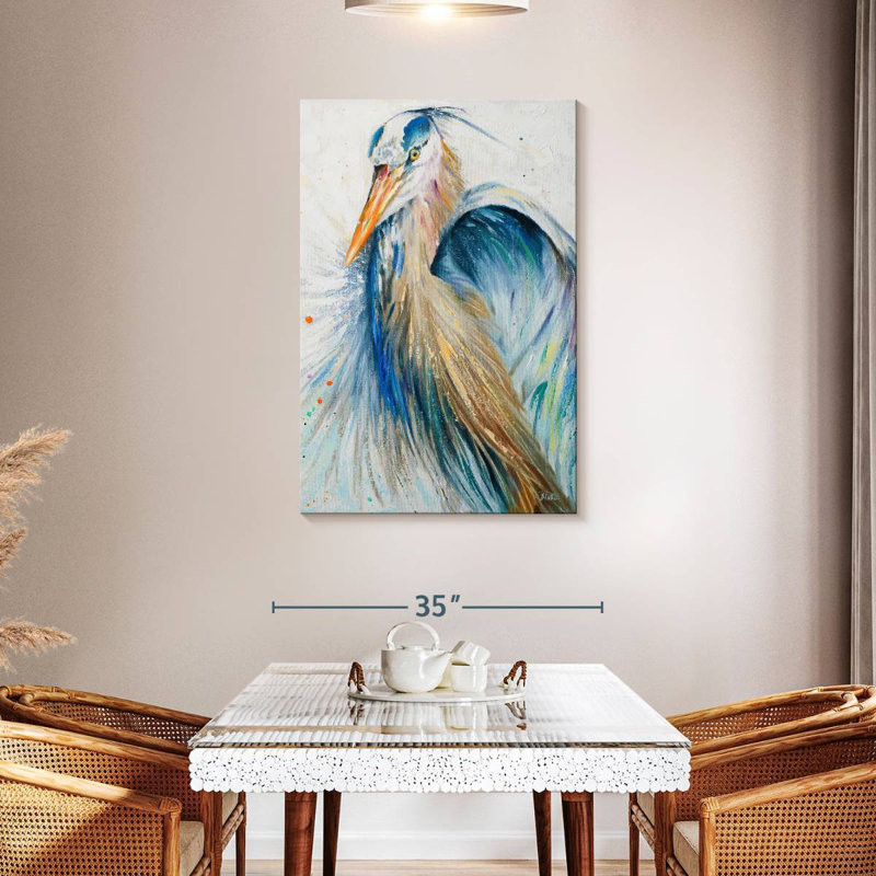 Brampt New Blue Heron II, 45" H x 30" W