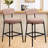 Yosniel Modern Counter Height Bar Stools Set of 6, 28 Inch Upholstered Barstools with Curved Open Back & Round Seat, Plush Bouclé Fabric Bar Chairs for Kitchen Island, Dining Counter & Home Bar, Comfortable & Stylish-1604069919
