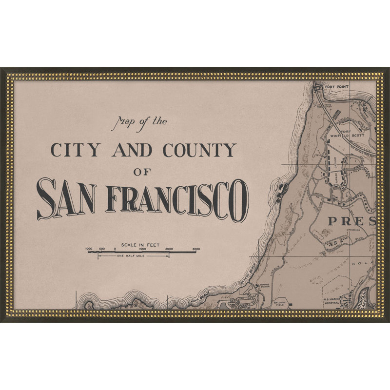 San Francisco, grille rétro carte A