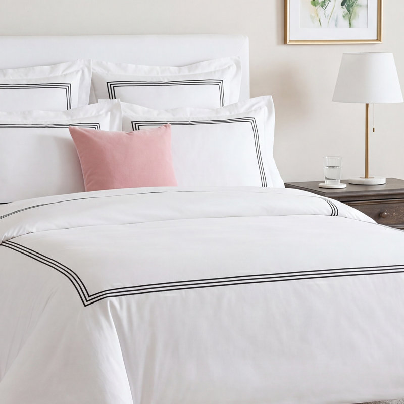 Malik Cotton Blend Percale, King Pillowcase, Mink