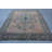 111.4x144.9 Inch Beige Wool Patchwork Rug, Classic Oversize Rug
