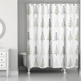 Tree Pattern Shower Curtain