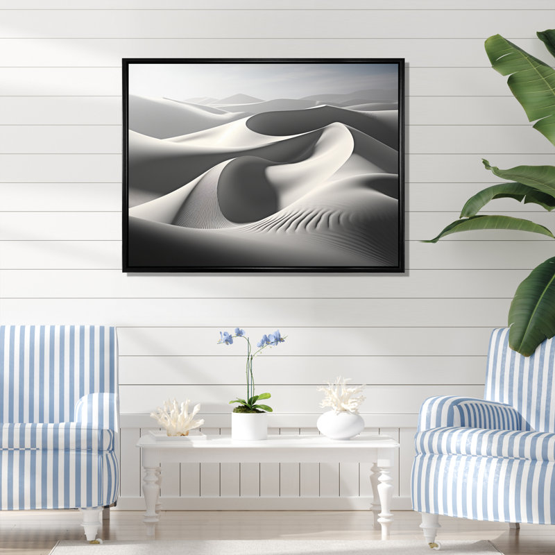 «Beach Photo Dune Dreams IX», reproduction sur toile, H 30 po x l 40 po x P 1,5 po, Cadre flottant noir
