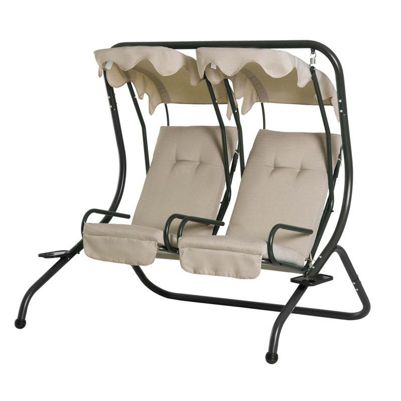 Swing Seat with Stand, Beige, Beige