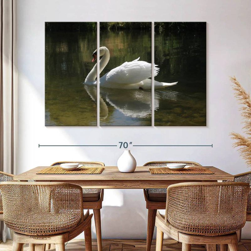 Swan Lake Reflection, 42" H x 65" W