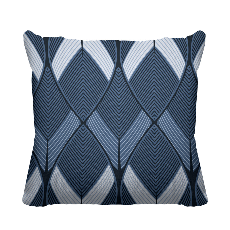 Coussin décoratif intérieur / extérieur Nora, L 17 po x H 17 po, Ardoise