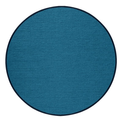 Machine Washable Solid Blue Area Rug