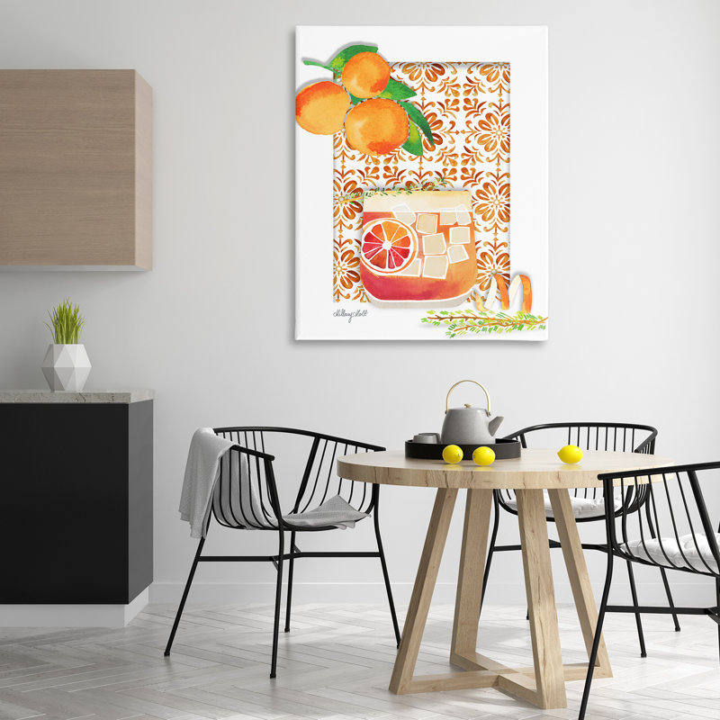 Motif méditerranéen, toile de Negroni, conception par Hillary Holt, H 48 po x l 36 po