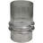 Glass Wide Ribbed Decorative Gray Candle Holder with Fluted Center