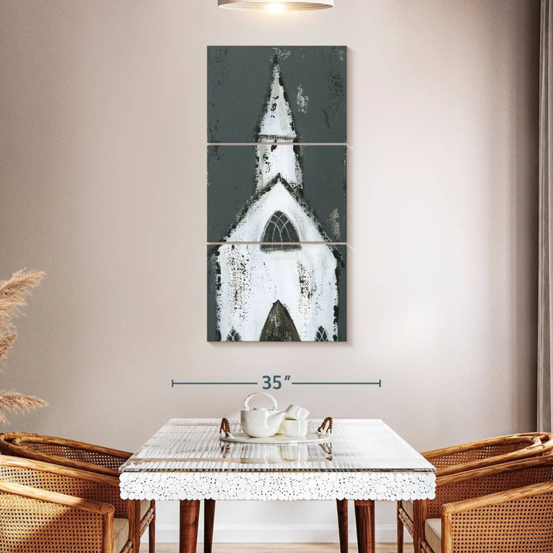 Grande chapelle blanche, H 52 po x l 24 po