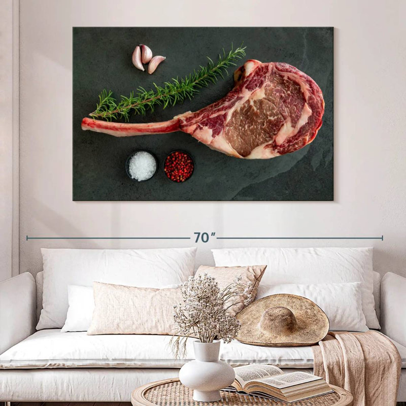 Yarlin Raw Tomahawk Steak, 34" H x 51" W