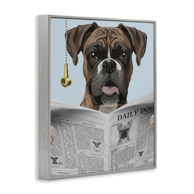 Giclée encadrée Boxer News, par Jesse Keith