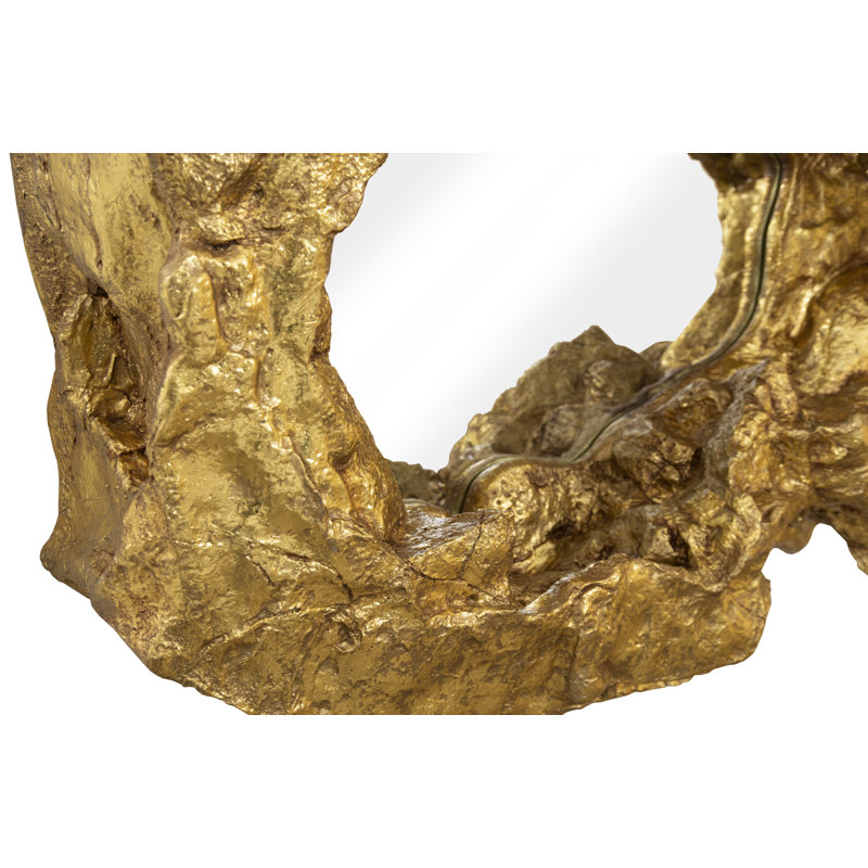 Rock Pond Modern & Contemporary Accent Mirror, Gold, 3'2" x 3'6''