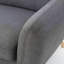 Mid-Century moderne gris foncé, recouvert de tissu pour les espaces compacts