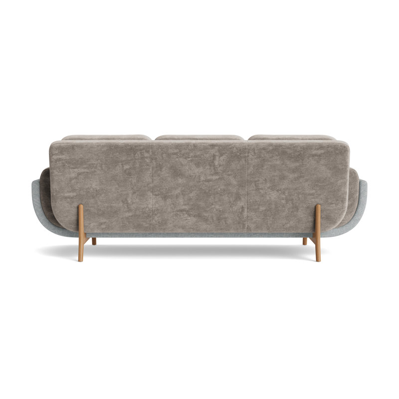 Regatta 100 Sofa, Vintage Chenille-Mink/Textured Slub Weave-Sky Blue, Natural