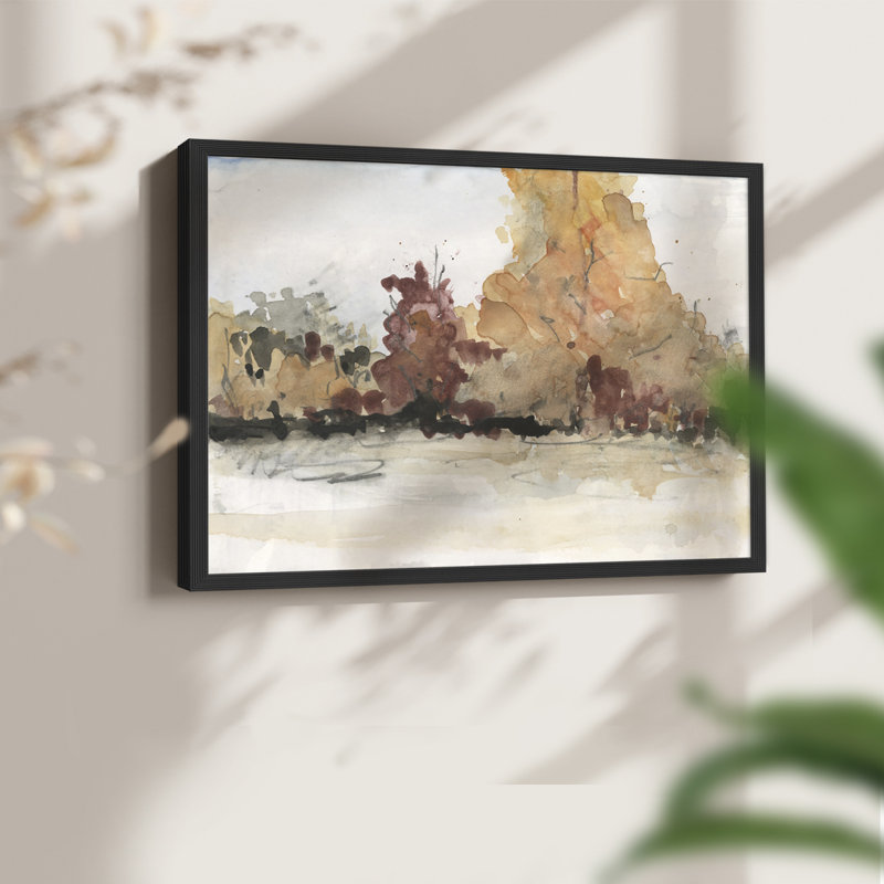 The Autumn View II - Reproduction encadrée - Restickable, H 8 po x l 10 po, Noir, noir, noir, noir