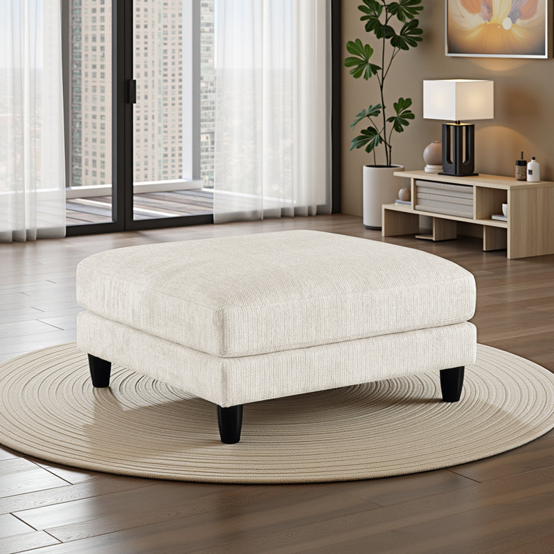 Loowit 40" Modern & Contemporary Fabric Upholstered Modular Ottoman with Versatility for Custom Seating, Foam over Pocket Coils Comfort