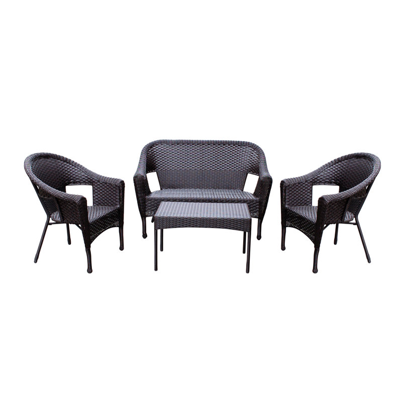 Kentwood 4 - Person Patio Conversation Set, Espresso