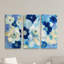 «Blue Nocturne II», ensemble de 3 reproductions d'art sur toiles-2072088218