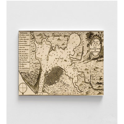 Plan de la ville de La Havane, 1701, vieille carte de la ville de La Havane, art mural de la Bibliothèque de l'histoire cubaine, affiche encadrée rustique de Cuba
