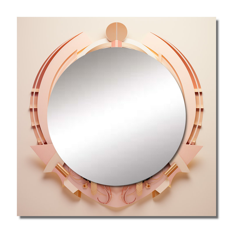Elonzo - Fashion Woman, miroir carré d'art mural pour salle de bain, 23 po x 23 po