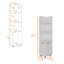 Grande armoire de rangement à 2 portes et 4 tablettes Klay - blanc