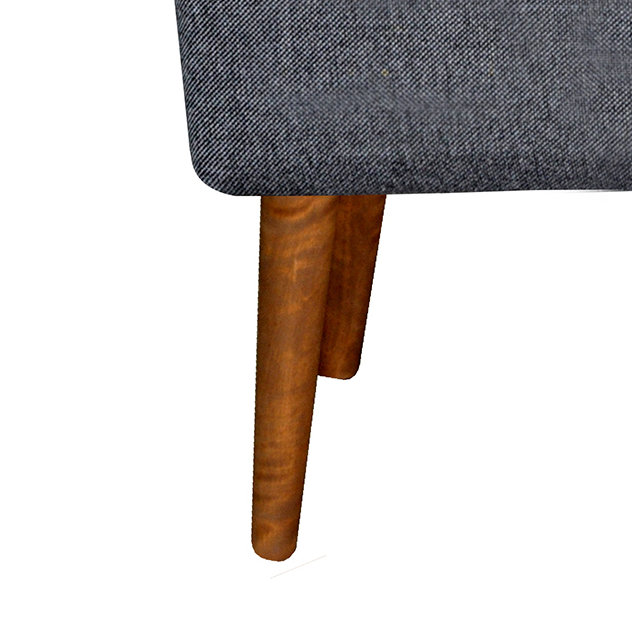 Mr. M 40cm Wide Square Standard Ottoman, Graphite/Yellow