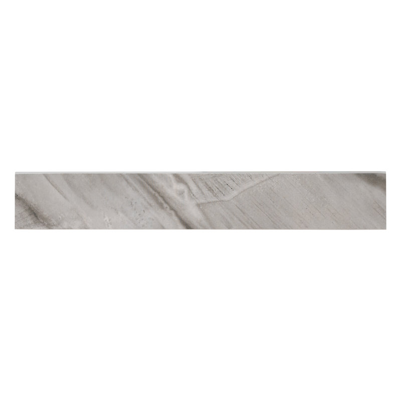 Ardena Mist Nero Garniture de carrelage arrondi en porcelaine mate de 4 po x 24 po, Brume Nero