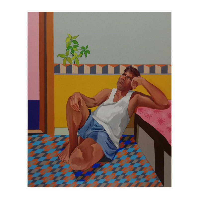 Perdus dans les pensées | Acrylique sur toile | Peinture de Mahima Katiwal