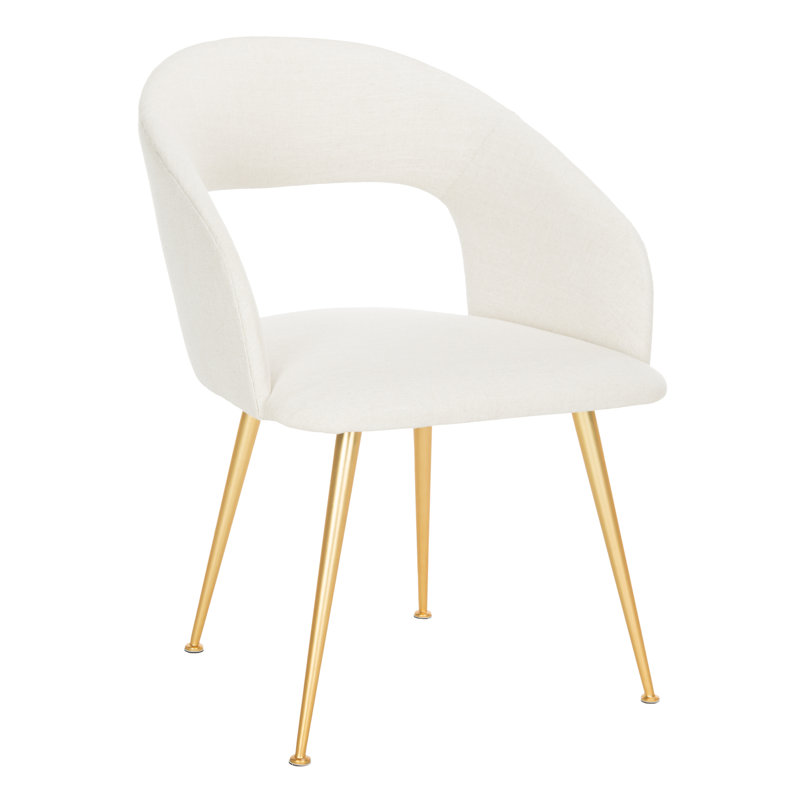 Jamarrius 18.5'' H Viscose Upholstered Pine Side Chair, Cream