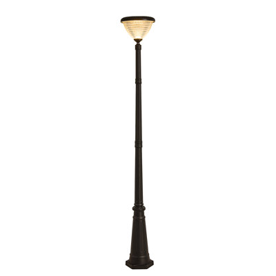 Solar Outdoor Post Light with RGB & White Lighting, Dusk-to-Dawn Waterproof Lamp Post with Remote