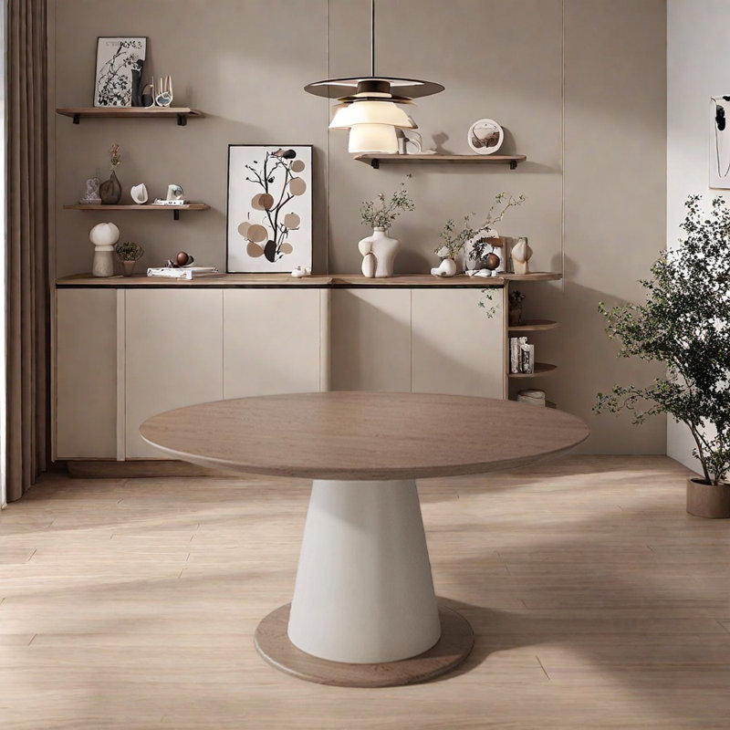 table de salle à manger en bois massif, H 29,52 po x L 47,24 po x l 47,24 po