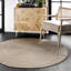 Tapis d'intérieur / extérieur brun clair tressé Owensby-183840641