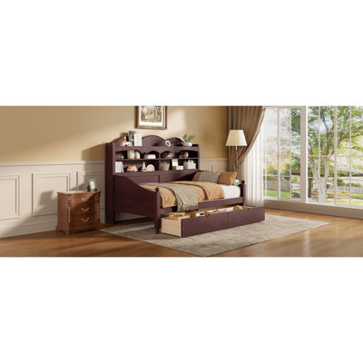 Retro Style Daybed With Storage Drawers
