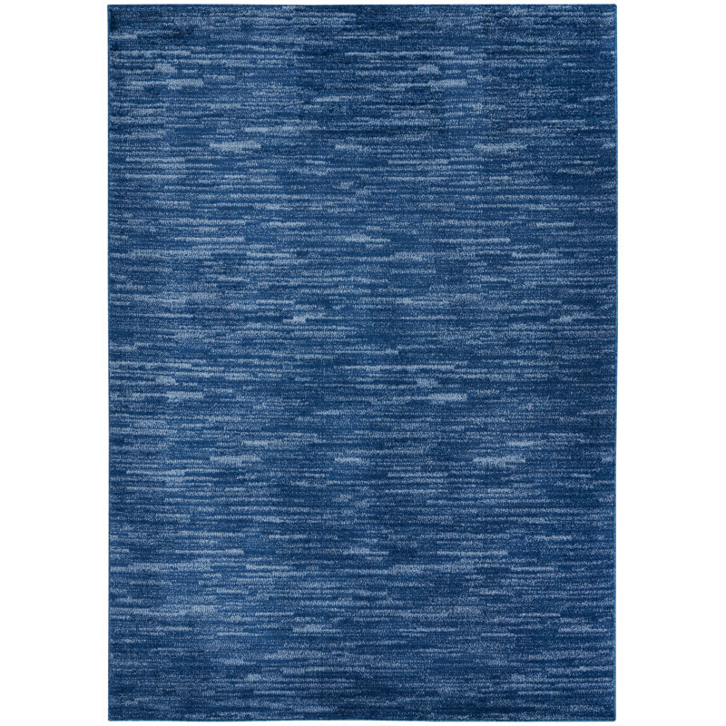 Nourison Essentials Navy/Blue Indoor/Outdoor Area Rug, Rectangle 5' x 8'