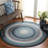 Braided Hand Woven Machine Washable Striped Outdoor Indoor/Outdoor Area Rug-1017762041