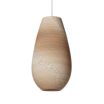 Scraplights Recycled Cardboard Pendant Light - Drop
