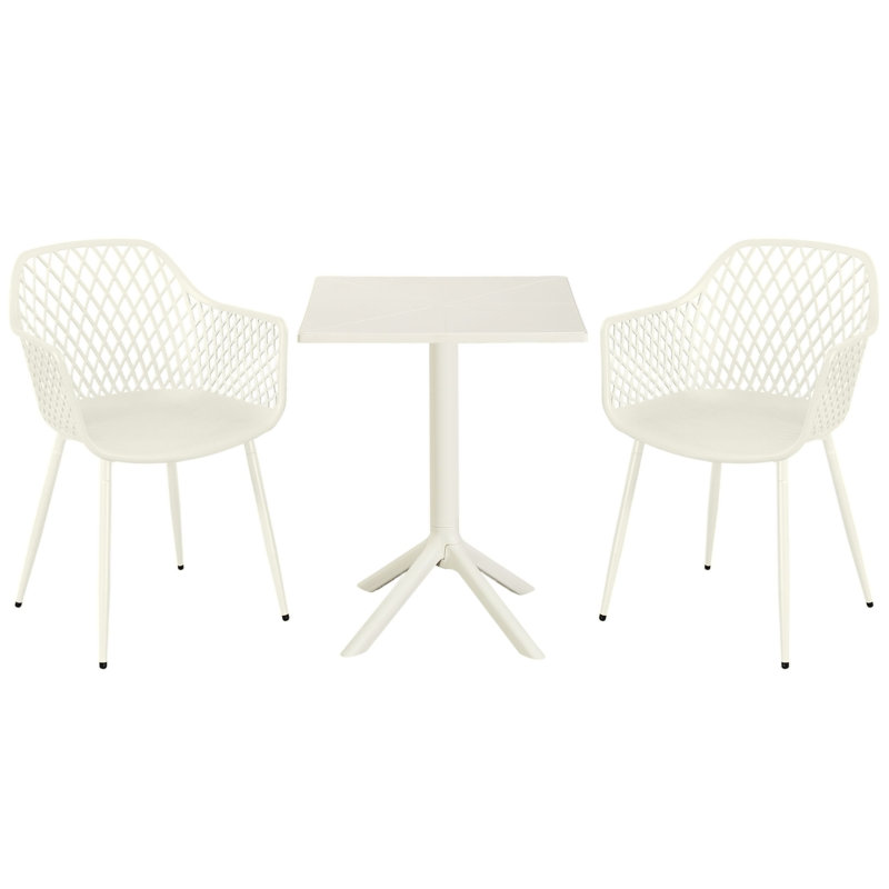 Rimini Patio Dining Set with, Off-White