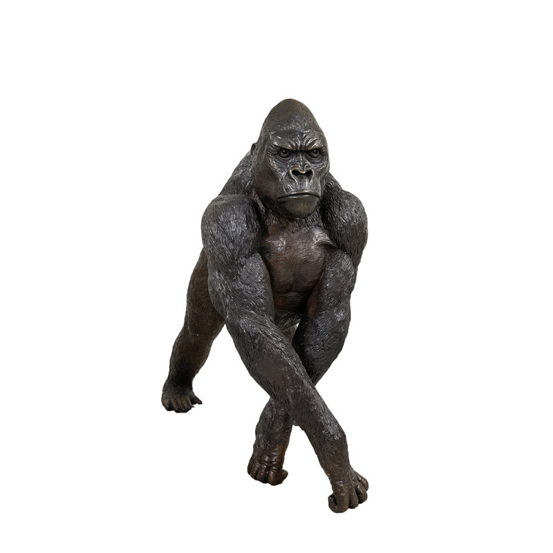 Gorilla Bronze Garden Statue