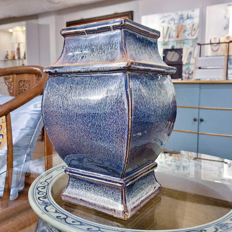 Porcelain Vase Run Glaze