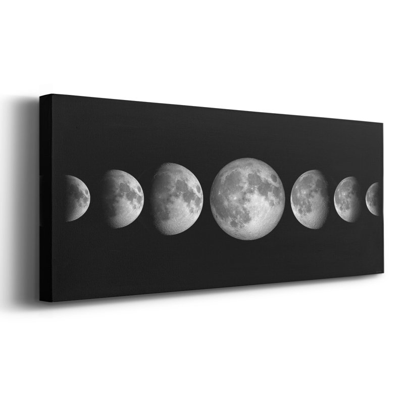 Phases lunaires - Toile tendue avec châssis, H 20 po x l 50 po x P 1,5 po