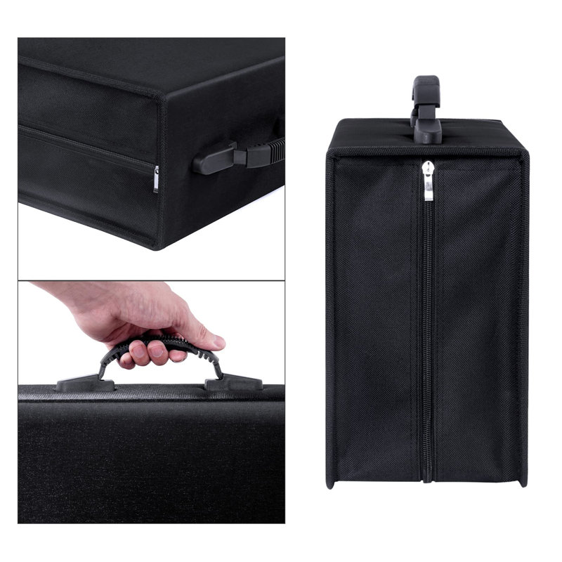 Plastic 6.3'' H Storage Bag, Black
