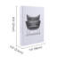 Grand livre décoratif blanc avec de vraies pages imprimées, livre relié