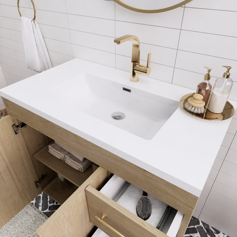 Spring 36'' Single Bathroom Vanity with Acrylic Top