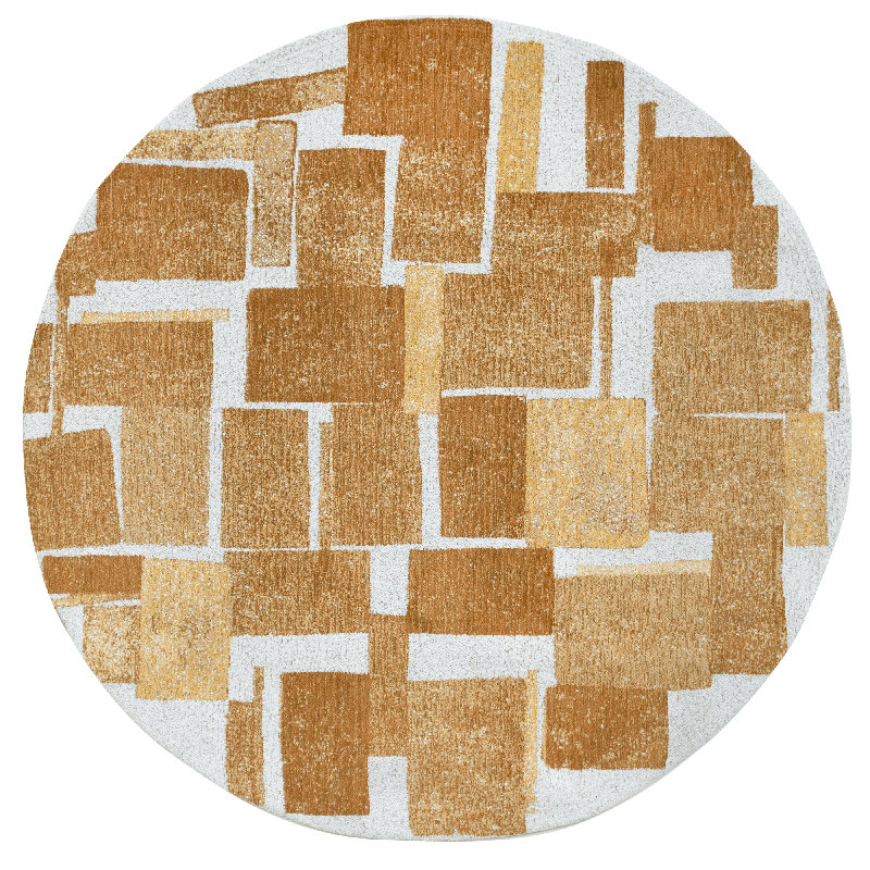 Geometric Recycled P.E.T Area Rug, Round 240cm