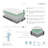Gann 12" Modern & Contemporary Twin Green Tea Gel-Infused Memory Foam Hybrid Mattress with Charcoal Infused Base, Firm Comfort Level-654998942